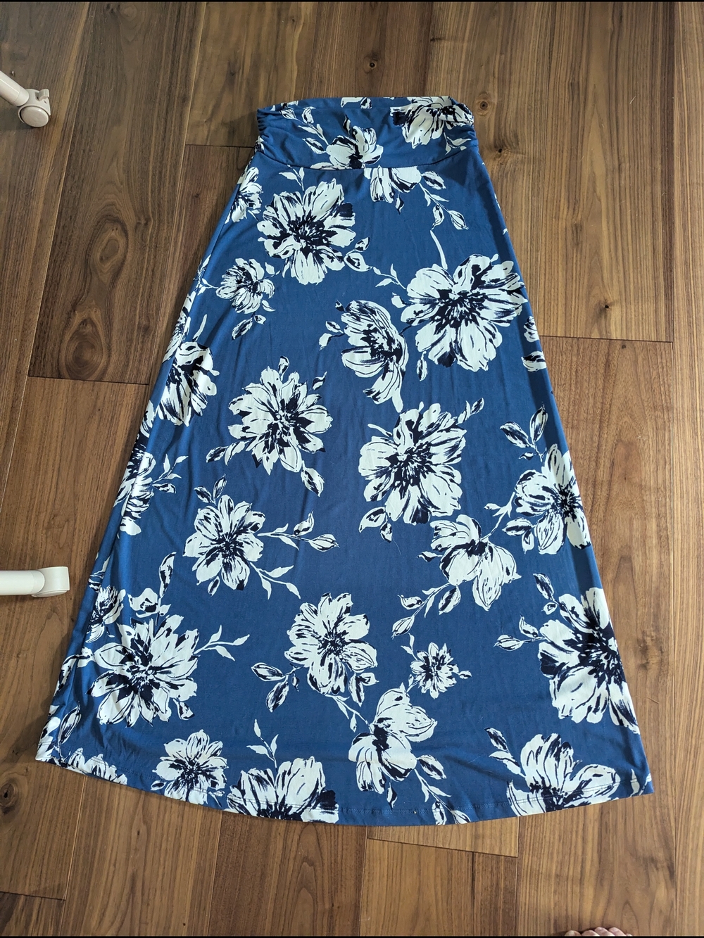 Gilli Blue Floral Maxi Skirt, Size M